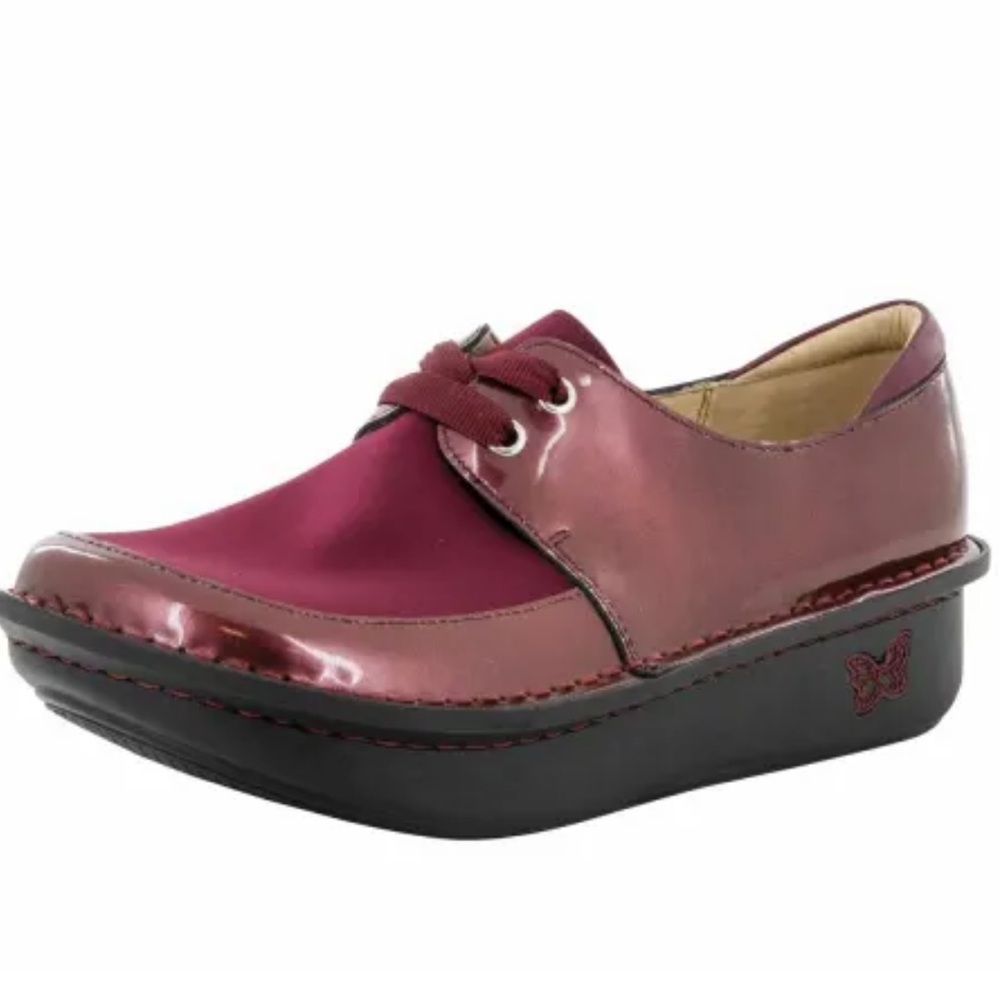 Alegria Women's Burgundy Leather Shoes